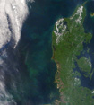 A Jütland-félsziget - Űrfelvétel az ELTE műholdvevő állomásáról
