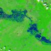 A balkáni árvíz műholdképen