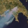 A görögországi erdőtűz az Envisat képén