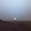Napnyugta a Guszev-kráter fölött